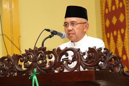 Memberi sambutan ketika tepung tawar yang ditaja LAMR.
